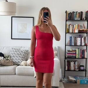 Aritzia one shoulder mini dress